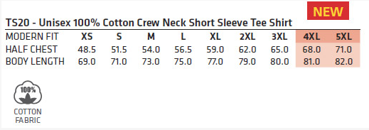 ts20 size chart ts20 size chart